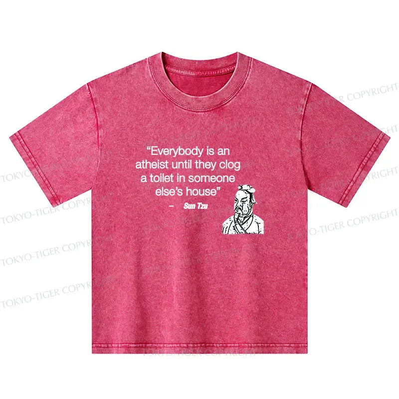 Kyoto-Lion Funny Sun Tzu Saying Kids Washed T-Shirt