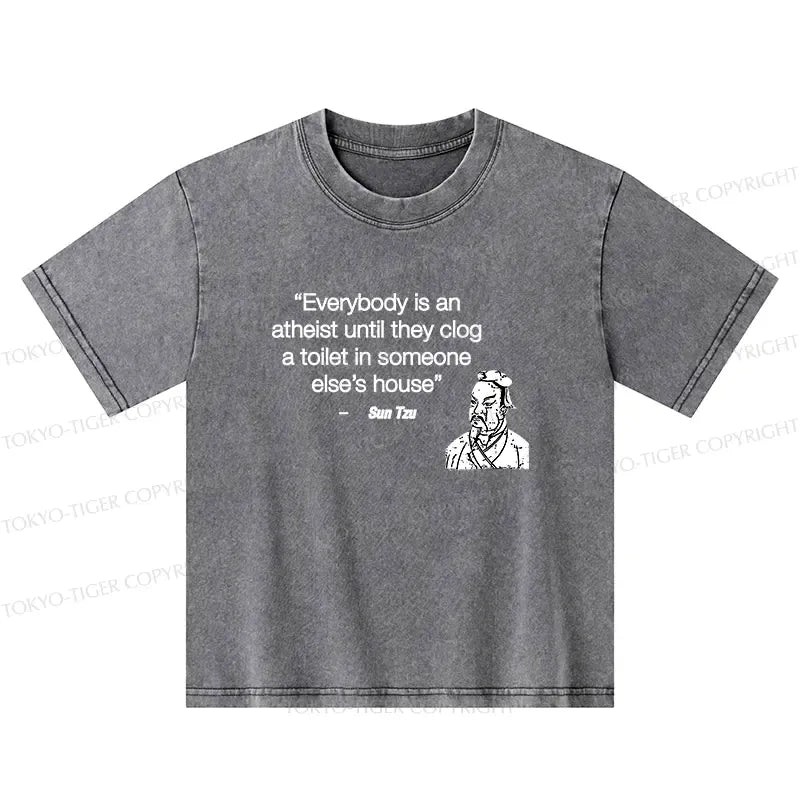 Kyoto-Lion Funny Sun Tzu Saying Kids Washed T-Shirt