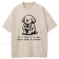 Kyoto-Lion It¡¯s Fine Dog Washed T-Shirt