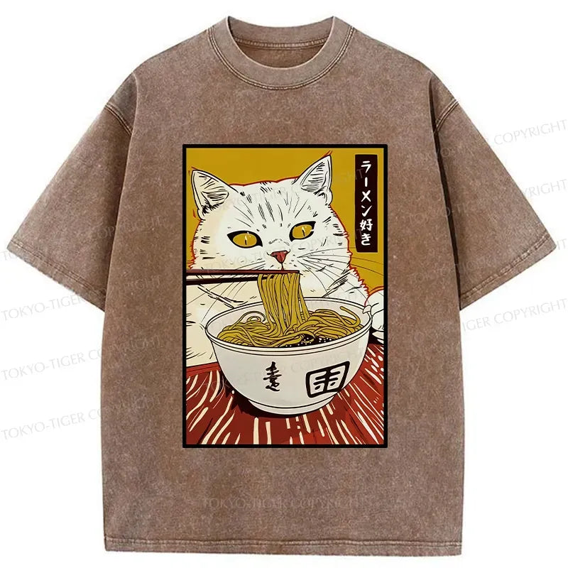 Vintage Ukiyo-e Cat Tee for Streetwear