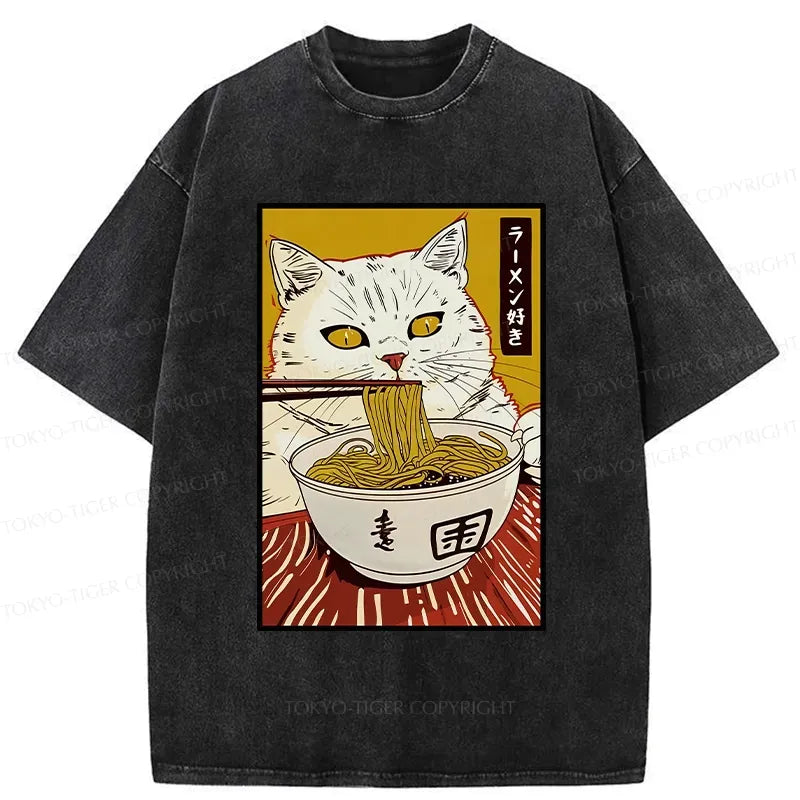 Vintage Ukiyo-e Cat Tee for Streetwear