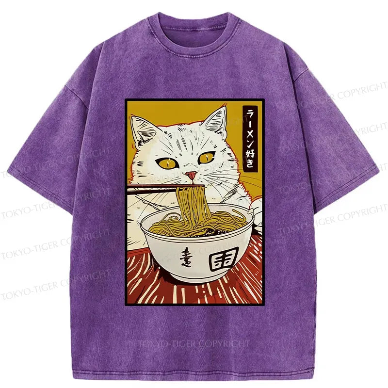 Vintage Ukiyo-e Cat Tee for Streetwear
