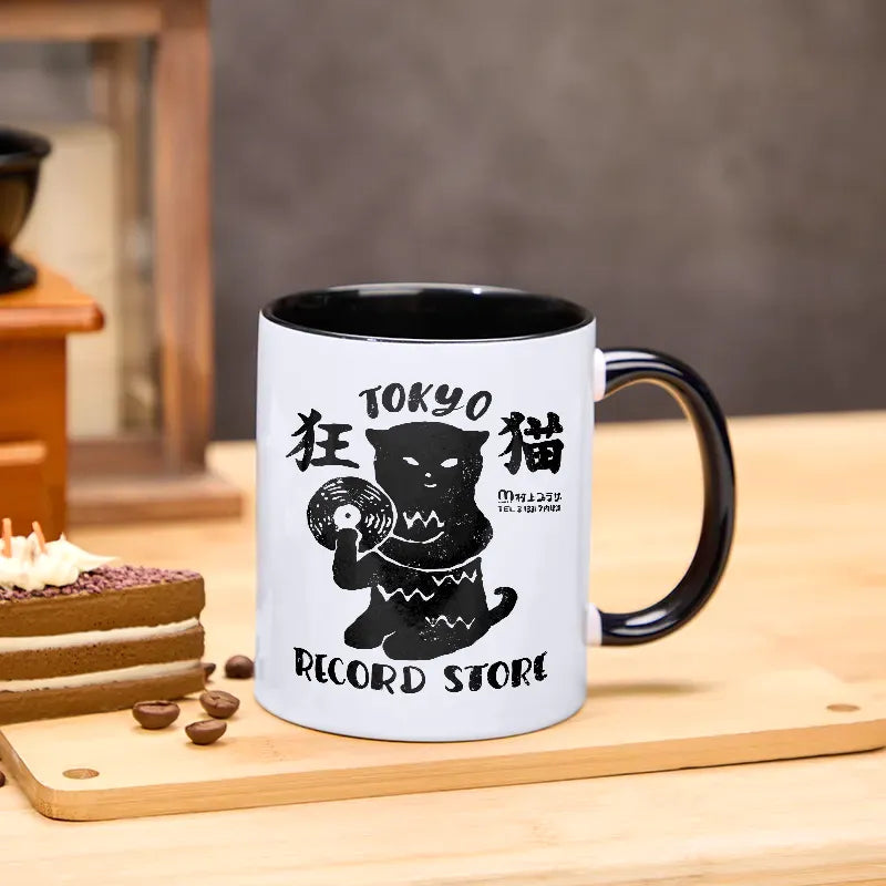 Japanese Style Cat Mug for Daily Use