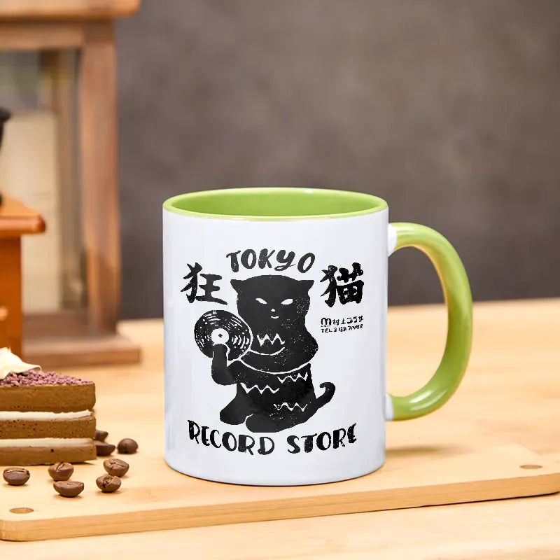 Japanese Style Cat Mug for Daily Use