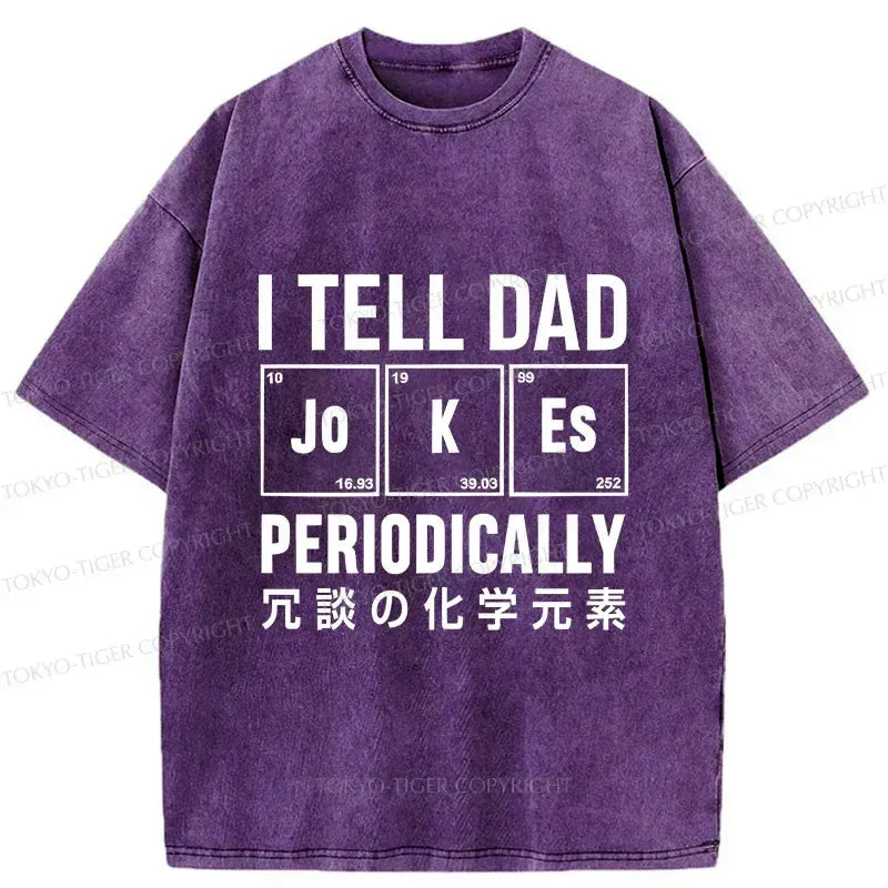 Kyoto-Lion Tell Dad Jokes Washed T-Shirt