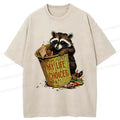 Kyoto-Lion Raccoon Life Choices Washed T-Shirt