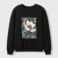 Kyoto-Lion Ukiyoe Magnolia Flower Poster Waffle Sweatshirt
