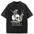 Kyoto-Lion Frog Riding A Snail Washed T-Shirt