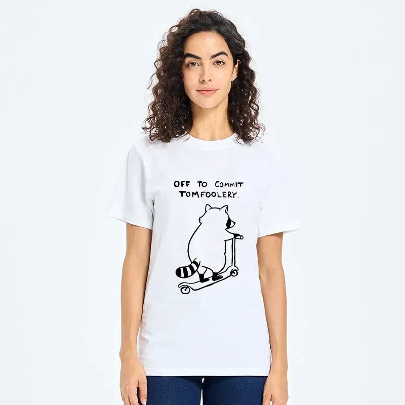 Kyoto-Lion Scooter Raccoon Funny Meme Classic T-Shirt