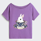 Japanese vintage rabbit tea t-shirt