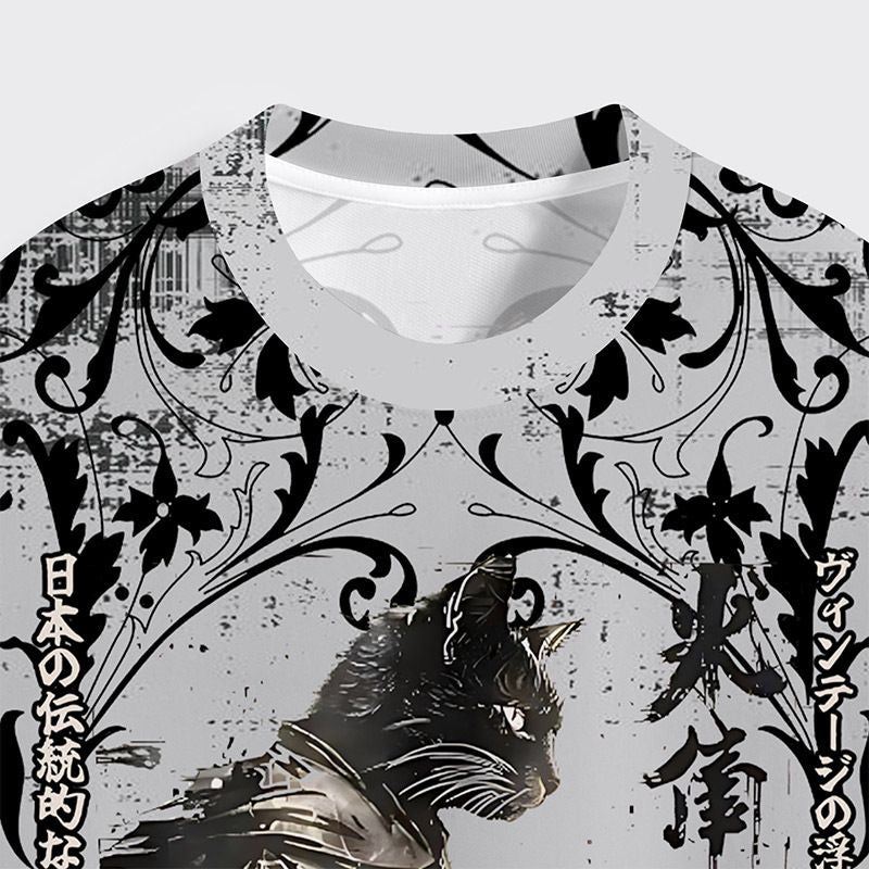 retro ukiyo-e tiger shirt for vacation