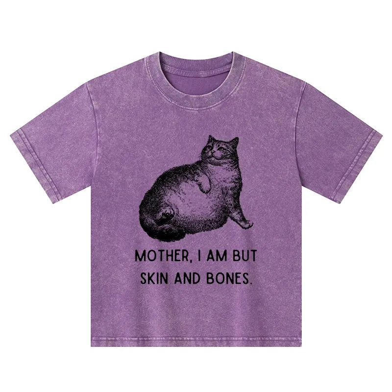 washed cat tee for kids