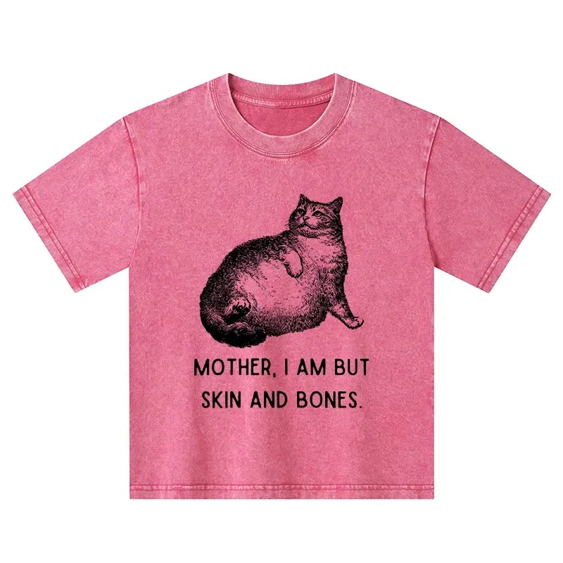 washed cat tee for kids