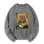 Japanese Washed Capybara Sweatshirt for Casual Wear