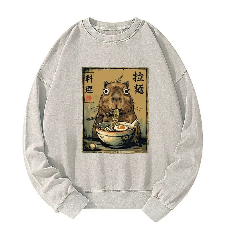 Comfortable Capybara Ramen Sweatshirt for Daily Wear