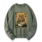 Japanese Washed Capybara Sweatshirt for Casual Wear