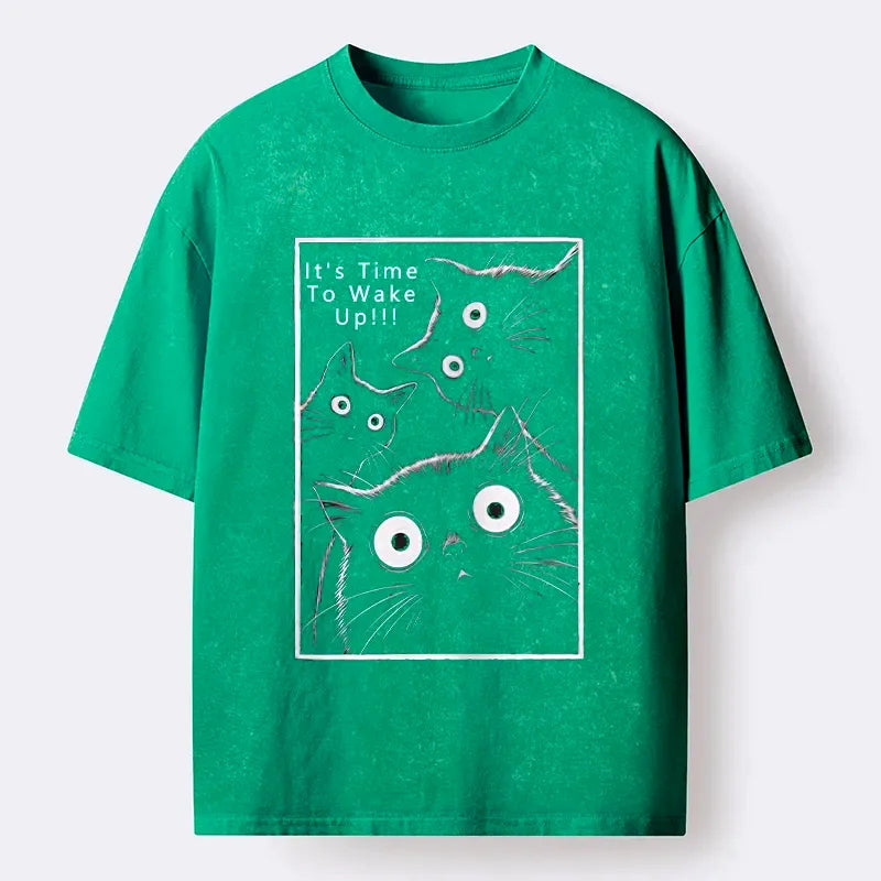 Japanese Ukiyo-e Washed T-Shirt for Daily Wear