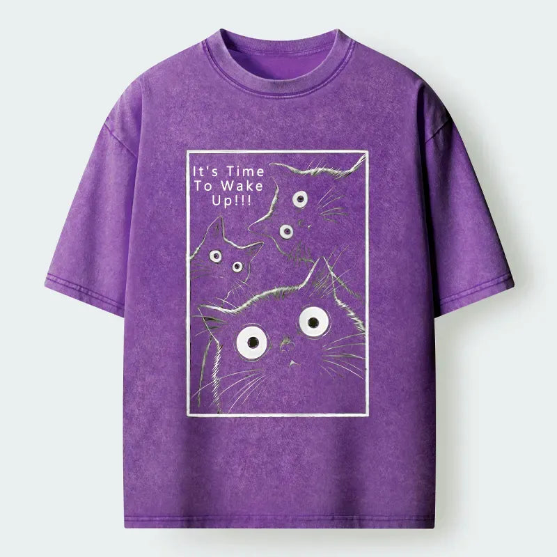 Japanese Ukiyo-e Washed T-Shirt for Daily Wear