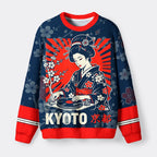Kyoto-Lion Kyoto Kimono Fuzzy Christmas Ugly Sweatshirt