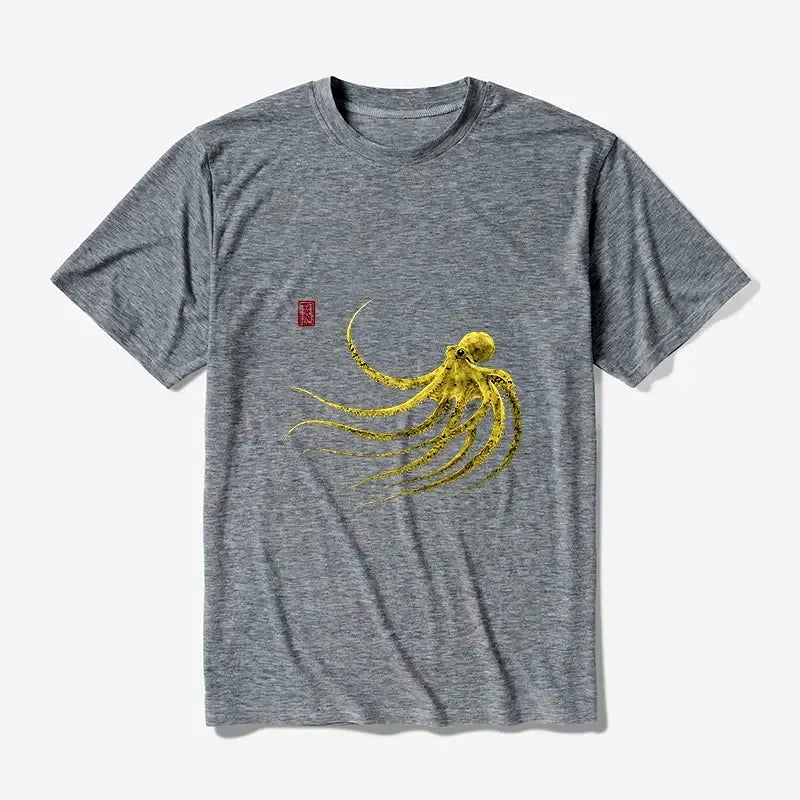 Kyoto-Lion Octopus T-Shirt for Gift for Him