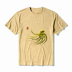 Japanese Retro Octopus T-Shirt for Daily Wear