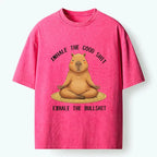 Kyoto-Lion Zen Breathing Washed T-Shirt