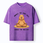 Kyoto-Lion Zen Breathing Washed T-Shirt