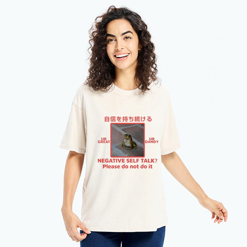 Kyoto-Lion Stay Confident Washed T-Shirt