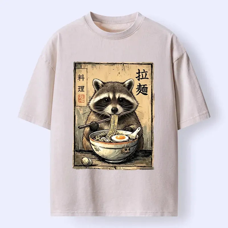 Funny Vintage Raccoon Ramen Tee