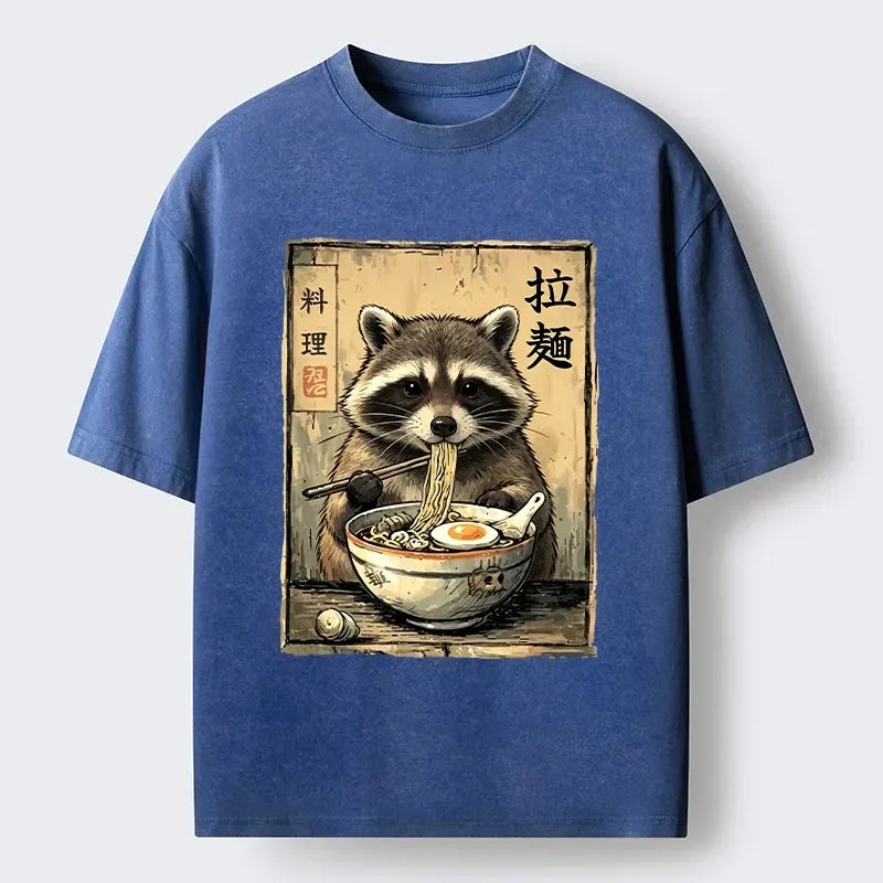 Trendy Japanese Raccoon Ramen Shirt