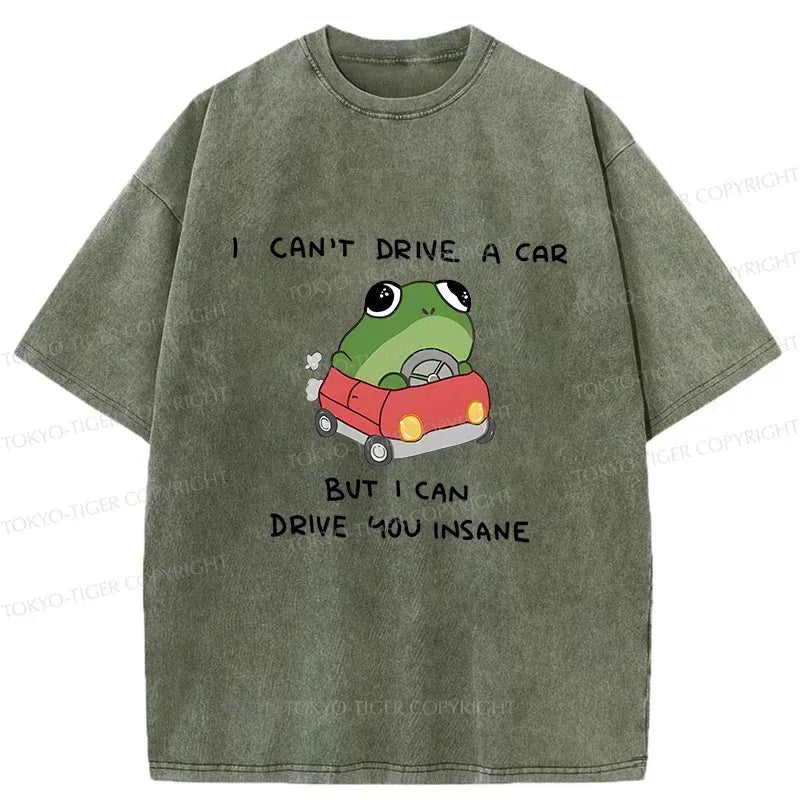 Kyoto-Lion Frogs That Drive You Crazy Washed T-Shirt