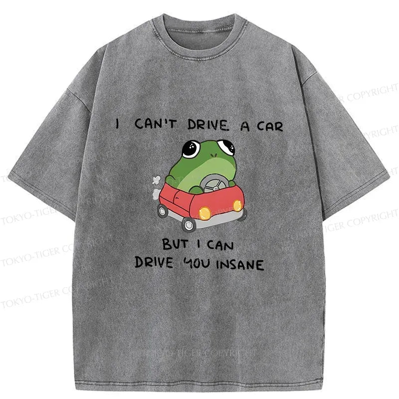 Kyoto-Lion Frogs That Drive You Crazy Washed T-Shirt