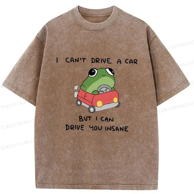 Kyoto-Lion Frogs That Drive You Crazy Washed T-Shirt