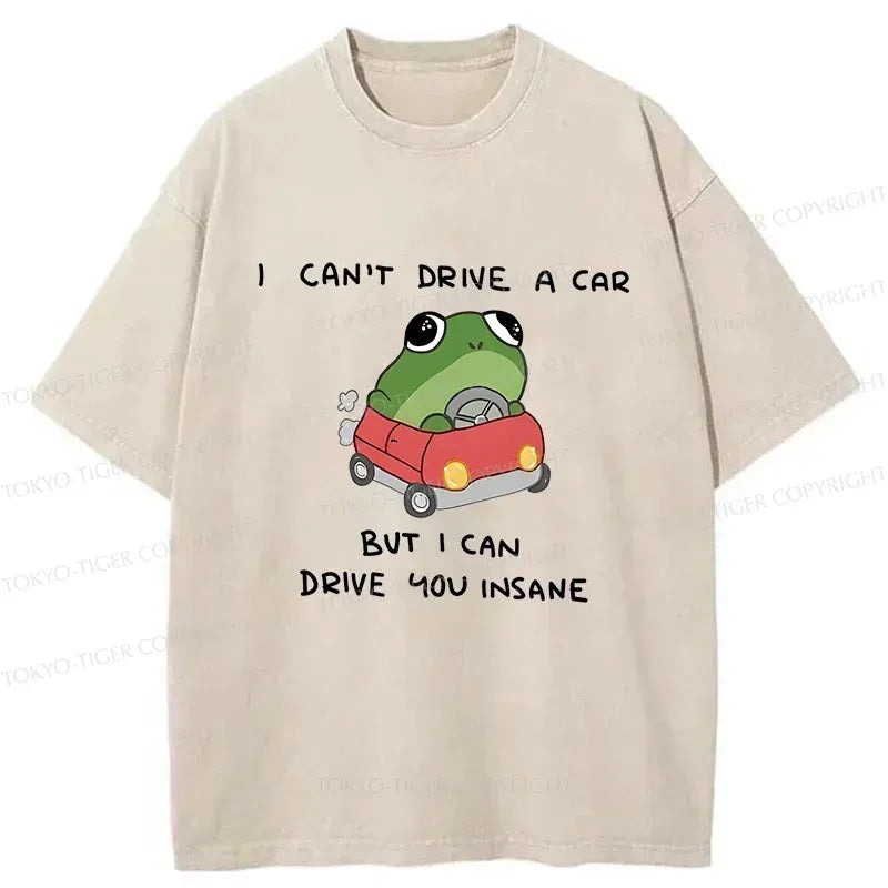Kyoto-Lion Frogs That Drive You Crazy Washed T-Shirt