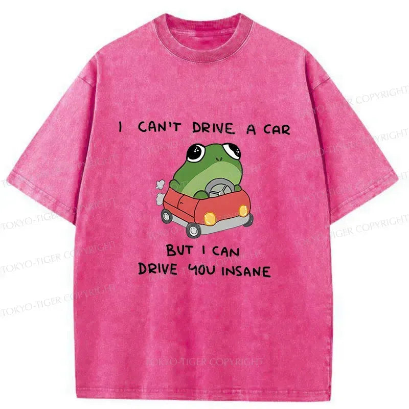 Kyoto-Lion Frogs That Drive You Crazy Washed T-Shirt
