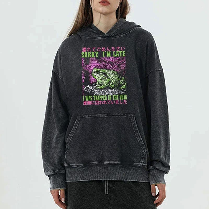 Kyoto-Lion Frog in Distress Hoodie Best Seller