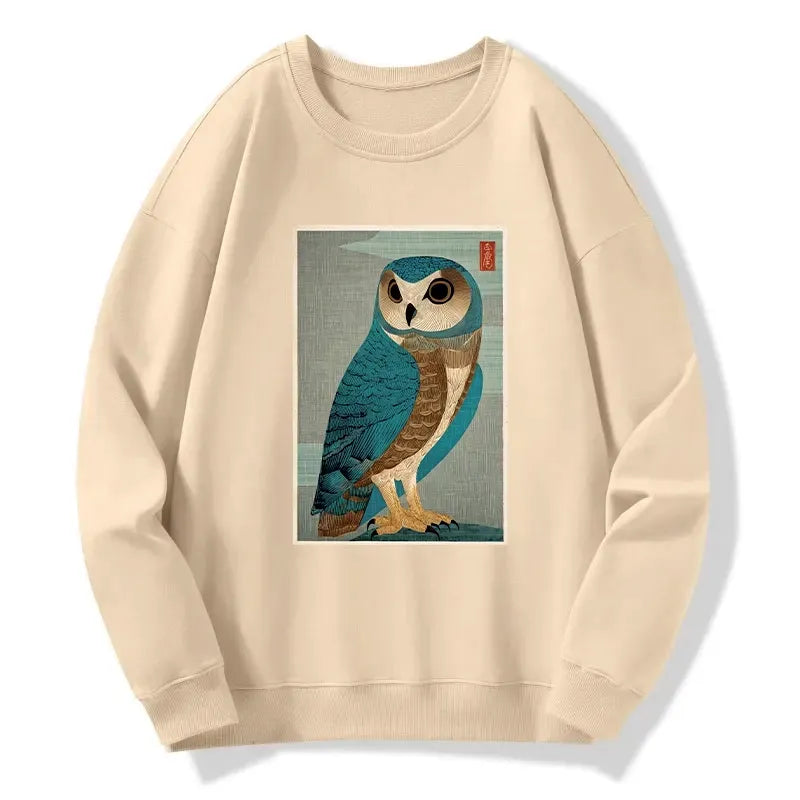 classic owl sweatshirt for daily wear