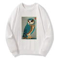 japanese woodblock print owl sweatshirt