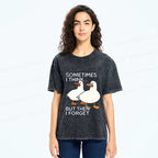 Kyoto-Lion Funny Goose Washed T-Shirt