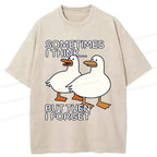Japanese Style Funny Goose T-Shirt for Travel