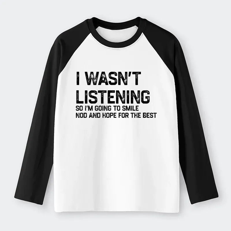 Indifferent to everything raglan tee for casual wear