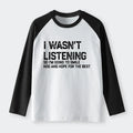 Kyoto-Lion Indifferent To Everything Raglan Long Sleeve T-shirt