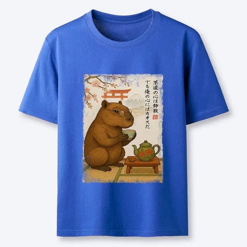 Watercolor Capybara Ukiyo-e T-Shirt