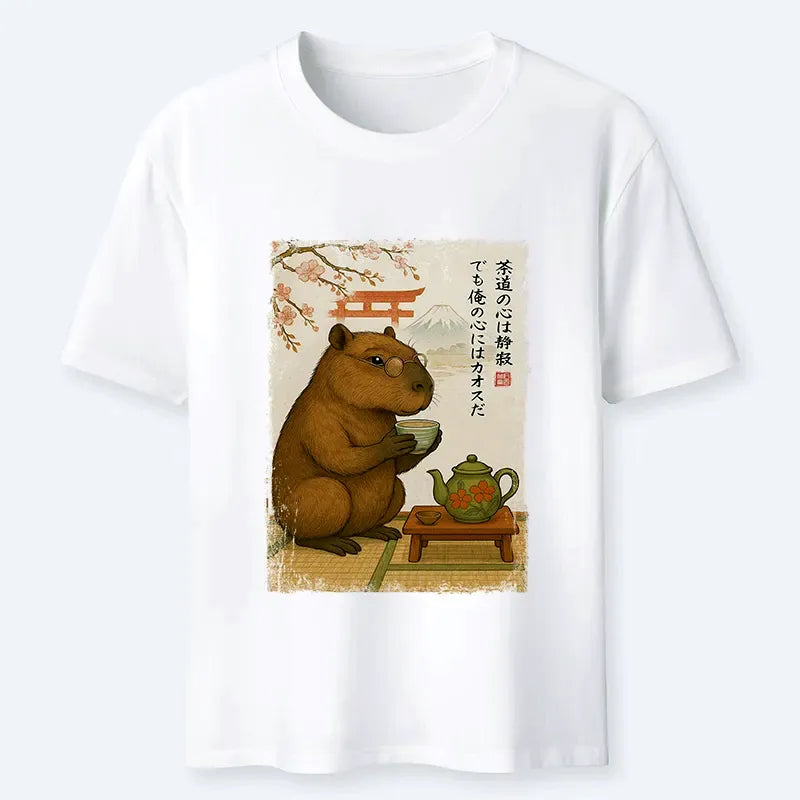 Kyoto-Lion Tea Time With a Capybara Classic T-Shirt