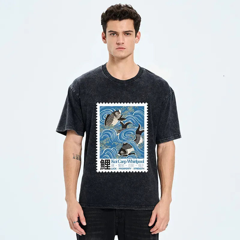 Kyoto-Lion Japan Carp Washed T-Shirt