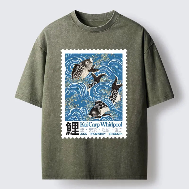Kyoto-Lion Japan Carp Washed T-Shirt