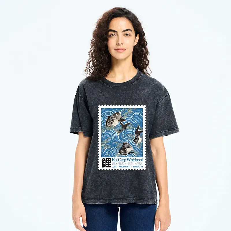 Unisex Kyoto Japan Carp T-Shirt for Daily Wear