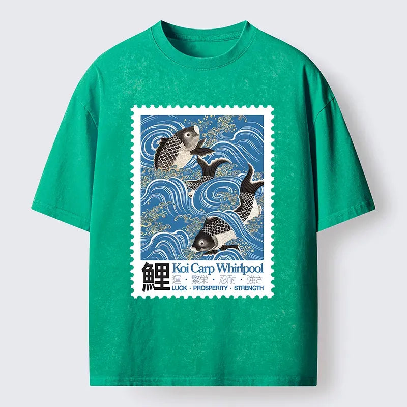 Kyoto-Lion Japan Carp Washed T-Shirt