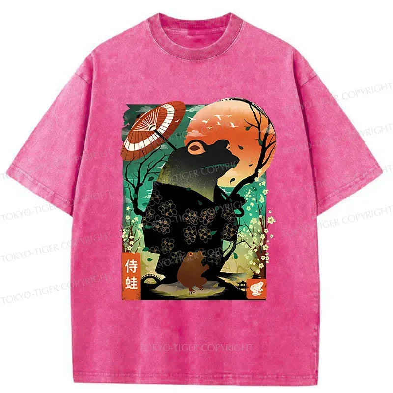 Washed Ukiyo-e T-Shirt Free Shipping