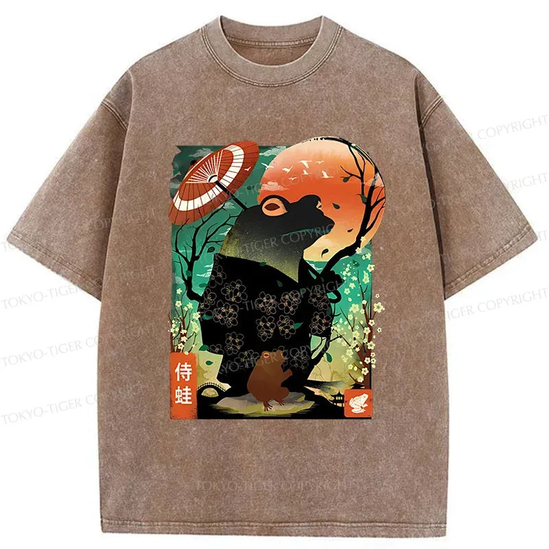 Washed Ukiyo-e T-Shirt Free Shipping